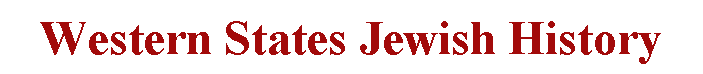 Western States Jewish History